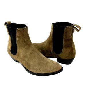 Burberry Chelsea Taupe Italian Suede Ankle Boots - Size 8.5